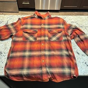 Men’s Red/Brown PENDLETON Burnside Button shirt Size XL